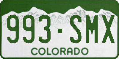 CO license plate 993SMX