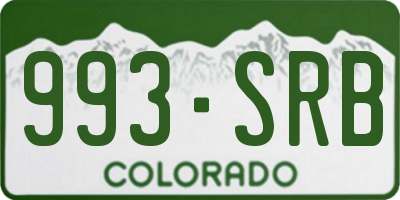 CO license plate 993SRB