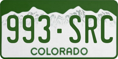 CO license plate 993SRC