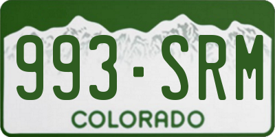 CO license plate 993SRM