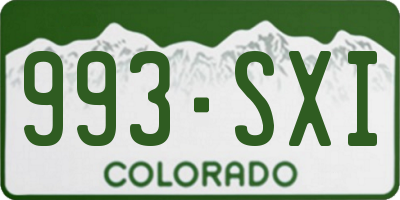 CO license plate 993SXI
