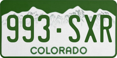 CO license plate 993SXR