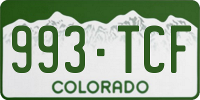 CO license plate 993TCF