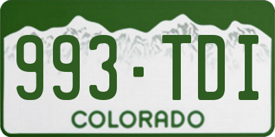CO license plate 993TDI