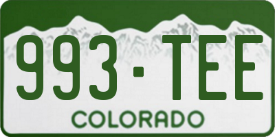 CO license plate 993TEE