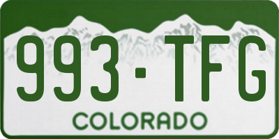 CO license plate 993TFG