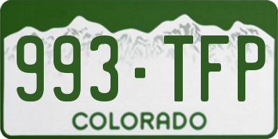 CO license plate 993TFP