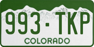 CO license plate 993TKP