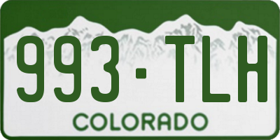 CO license plate 993TLH