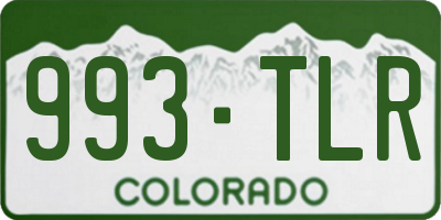 CO license plate 993TLR