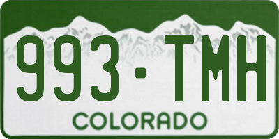 CO license plate 993TMH