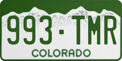 CO license plate 993TMR