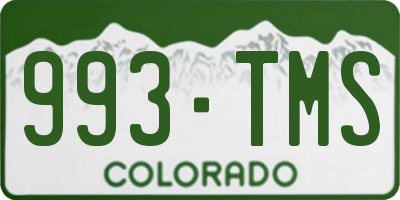 CO license plate 993TMS