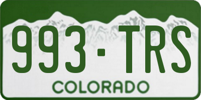 CO license plate 993TRS