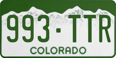 CO license plate 993TTR