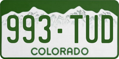 CO license plate 993TUD