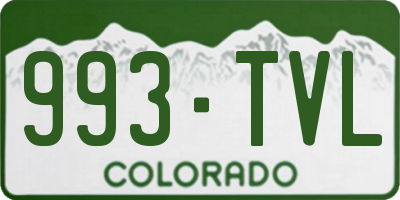 CO license plate 993TVL