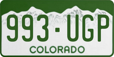CO license plate 993UGP