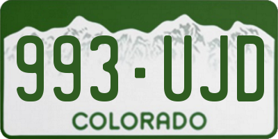CO license plate 993UJD