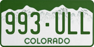CO license plate 993ULL