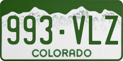 CO license plate 993VLZ