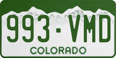 CO license plate 993VMD