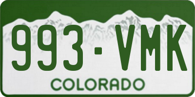 CO license plate 993VMK