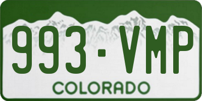 CO license plate 993VMP