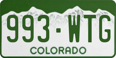 CO license plate 993WTG