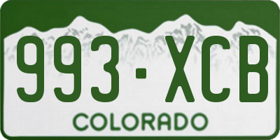CO license plate 993XCB