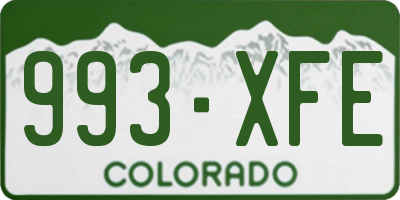 CO license plate 993XFE