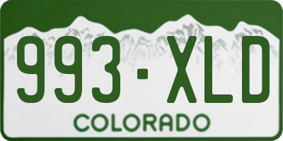CO license plate 993XLD