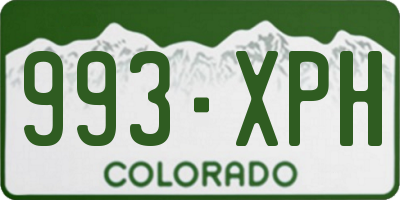 CO license plate 993XPH