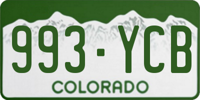 CO license plate 993YCB