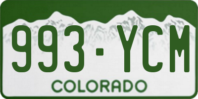 CO license plate 993YCM