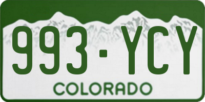 CO license plate 993YCY