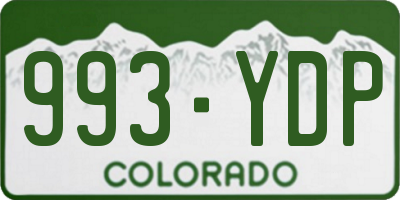 CO license plate 993YDP