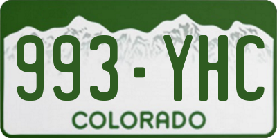 CO license plate 993YHC