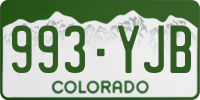 CO license plate 993YJB