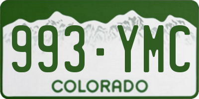 CO license plate 993YMC