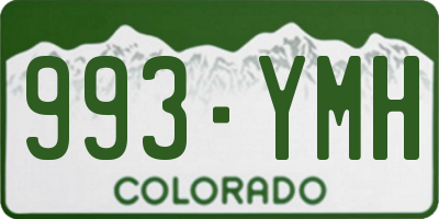 CO license plate 993YMH