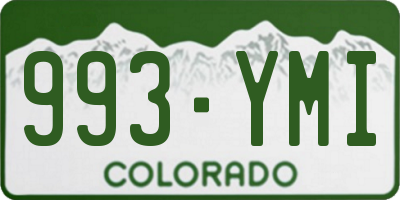 CO license plate 993YMI