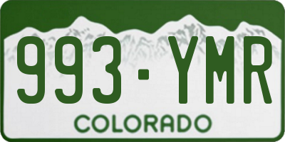 CO license plate 993YMR