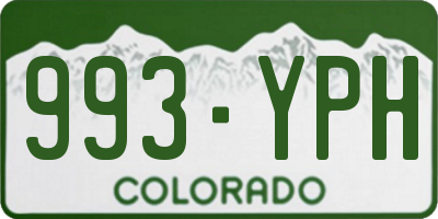 CO license plate 993YPH
