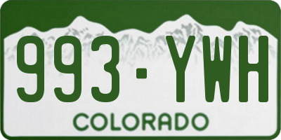 CO license plate 993YWH