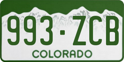 CO license plate 993ZCB