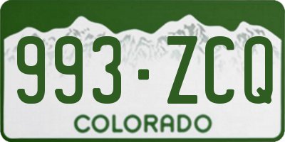 CO license plate 993ZCQ