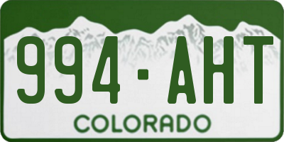CO license plate 994AHT