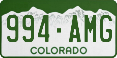 CO license plate 994AMG