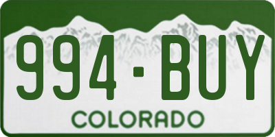 CO license plate 994BUY